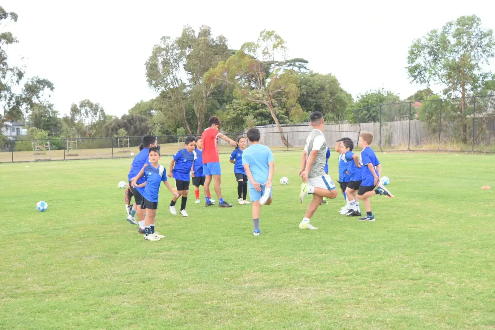 Young Tigers gathering for a training drill