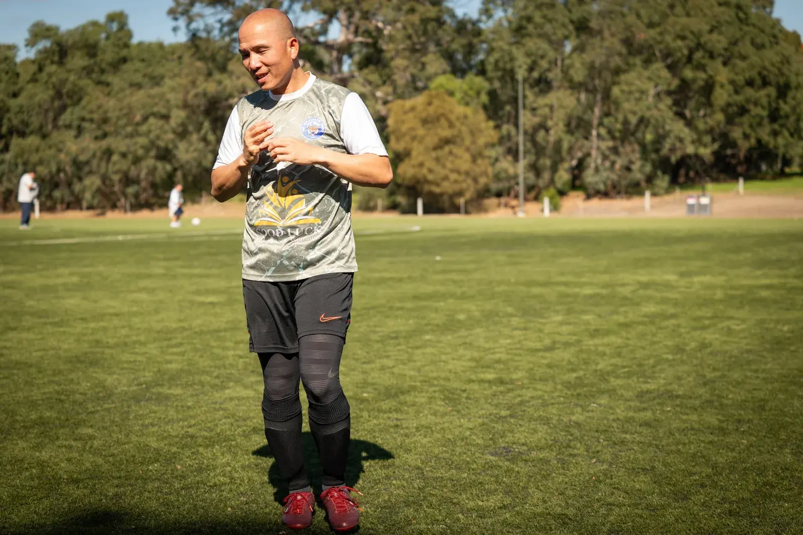 Tigers player standing on the pitch