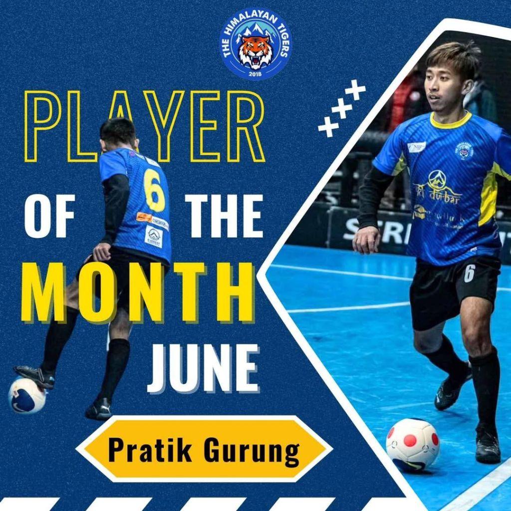 Pratik Gurung — June Player of the Month award